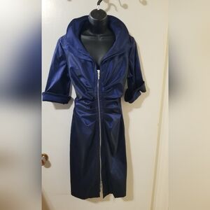 Joseph Ribkoff Midnight Blue Ruched Dress